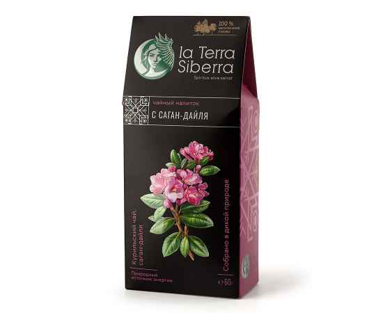 Чайный напиток со специями из серии 'La Terra Siberra' с саган-дайля 60 гр., Цвет: розовый, Размер: 8,5 x 19.3 x 4,7 см
