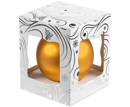 Елочный шар Gala Night Matt в коробке с тиснением, золотистый, 8 см, Цвет: золотистый, Размер: диаметр шара: 8 с, изображение 3