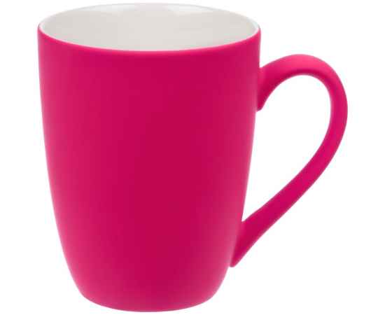 Кружка Good Morning с покрытием софт-тач, ярко-розовая (фуксия), Цвет: розовый, фуксия, Объем: 300