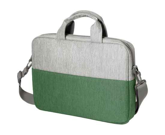 Конференц-сумка BEAM NOTE, серый/зеленый, 39х30х6.5 см, ткань верха:100% полиамид, под-д:100%полиэст, Цвет: серый, зеленый