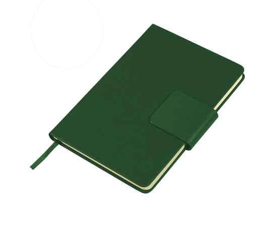 Ежедневник недатированный Stevie, А5,  зеленый, кремовый блок, без обреза, Цвет: зеленый