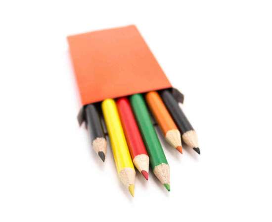 Набор цветных карандашей GARTEN (6шт.), красный, 5 x 9.3 x 0.8 см, дерево, картон, Цвет: красный, изображение 4