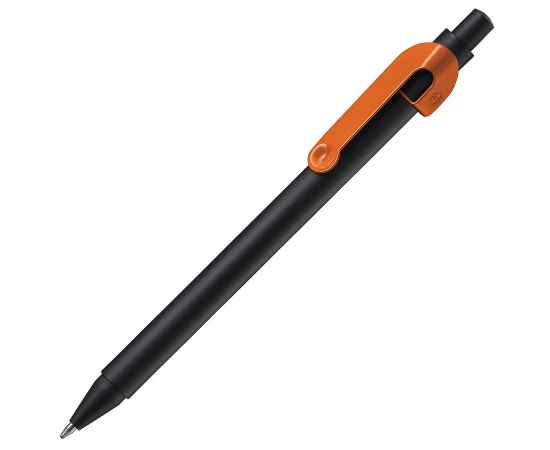 SNAKE, ручка шариковая, оранжевый, черный корпус, металл, Цвет: оранжевый, черный