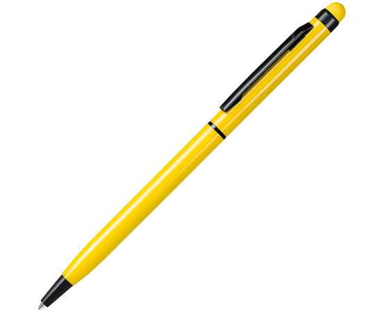 TOUCHWRITER  BLACK, ручка шариковая со стилусом для сенсорных экранов, желтый/черный, алюминий, Цвет: желтый