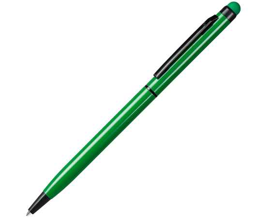 TOUCHWRITER  BLACK, ручка шариковая со стилусом для сенсорных экранов, зеленый/черный, алюминий, Цвет: зеленый