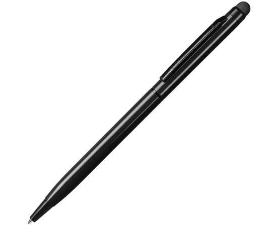 TOUCHWRITER  BLACK, ручка шариковая со стилусом для сенсорных экранов, черный/черный, алюминий, Цвет: черный