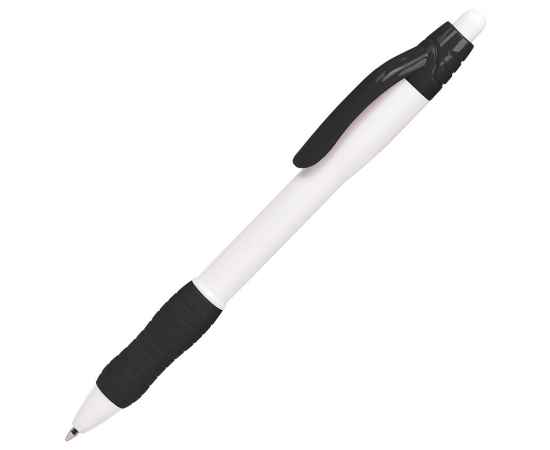 N4, ручка шариковая с грипом, белый/черный, пластик, Цвет: белый, черный