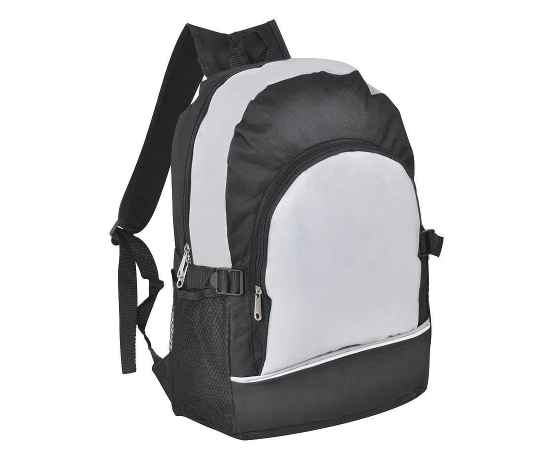 Рюкзак. серый с чёрным, 30х42х13, Полиэстер 600D+1680D, шелкография, Цвет: серый, черный