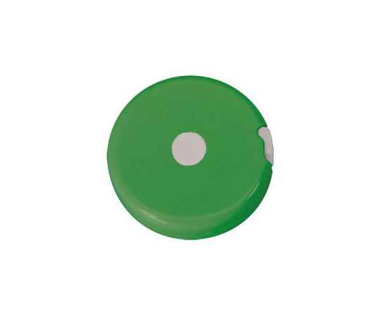 Рулетка  'Кнопка' (1,5 м), светло-зеленый, D=5 см, H=1,2 см, пластик, тампопечать, Цвет: светло-зеленый