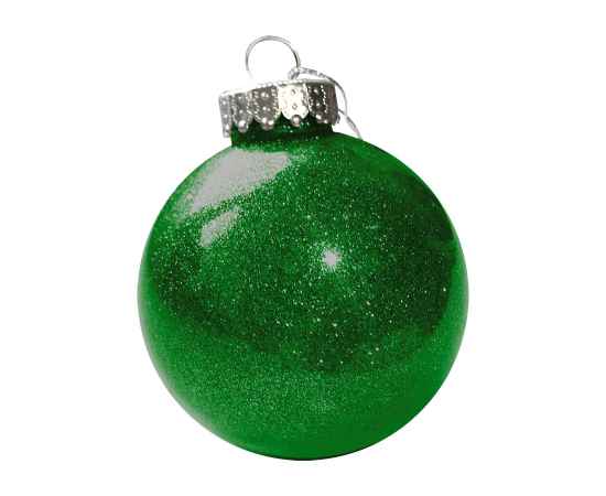 Шар новогодний FLICKER, диаметр 8 см., пластик, зеленый, Цвет: зеленый