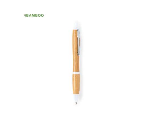 DAFEN, ручка шариковая, белый, бамбук, пластик, металл, Цвет: белый, бежевый, изображение 2