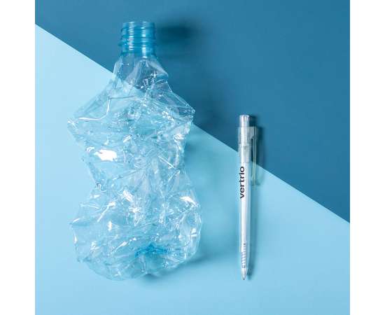 Ручка шариковая HISPAR, R-PET пластик, прозрачный, Цвет: прозрачный, изображение 6
