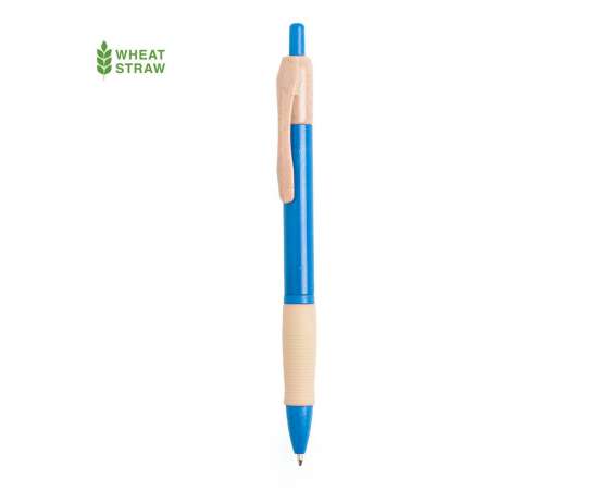 Ручка шариковая ROSDY, пластик с пшеничным волокном, синий, Цвет: синий, изображение 2