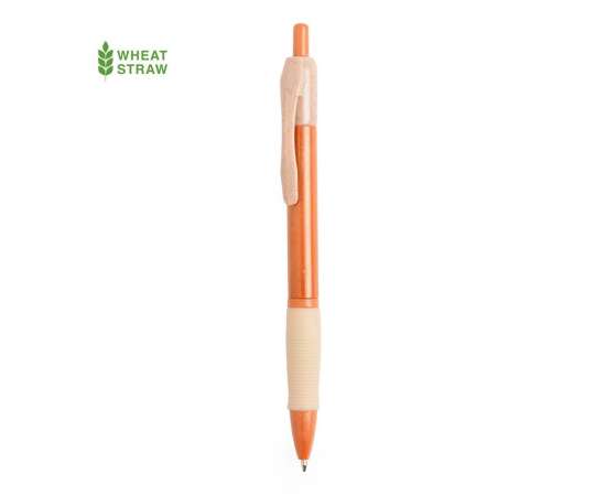 Ручка шариковая ROSDY, пластик с пшеничным волокном, оранжевый, Цвет: оранжевый, изображение 2