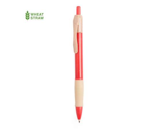 Ручка шариковая ROSDY, пластик с пшеничным волокном, красный, Цвет: красный, изображение 2