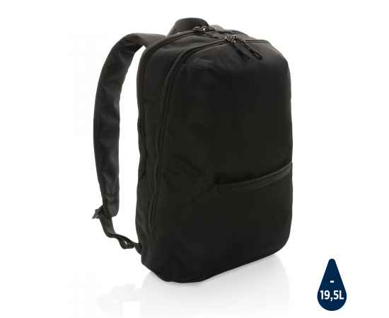 Рюкзак для ноутбука Impact из rPET AWARE™ 1200D, 15.6'', Черный, Размер: Длина 2 900 см., ширина 1 700 см., высота 4 450 см., диаметр 0 см.