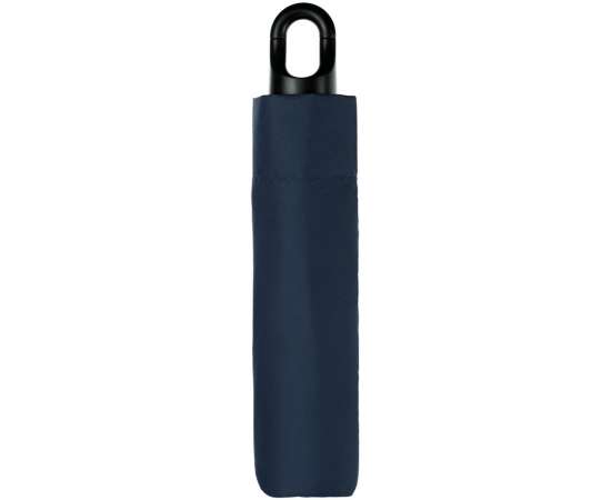 Зонт складной Clevis с ручкой-карабином, темно-синий, Цвет: темно-синий, Размер: длина 57 см, изображение 3