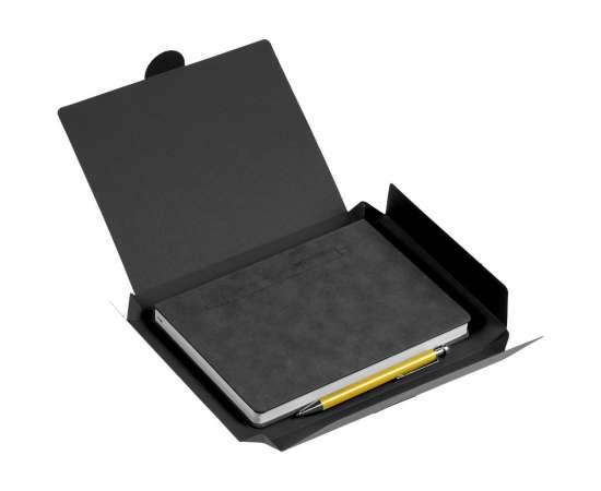 Набор Magnet с ежедневником, серый с желтым, Цвет: желтый, серый, изображение 2