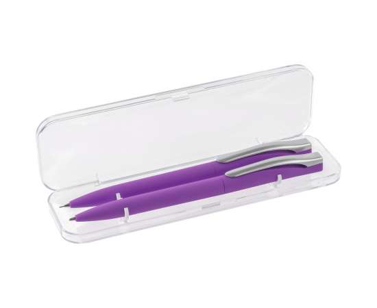 Набор Pin Soft Touch: ручка и карандаш, фиолетовый, Цвет: фиолетовый, Размер: ручка и карандаш: 14, изображение 2