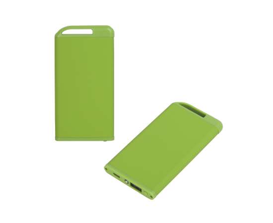 Зарядное устройство 'Theta' с фонариком, 4000 mAh, покрытие soft touch, зеленое яблоко, Цвет: зеленое яблоко, изображение 2
