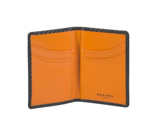 Портмоне вертикальное с зажимом для денег и RFID - защитой банковских карт, черный с оранжевым, Цвет: черный с оранжевым, изображение 2