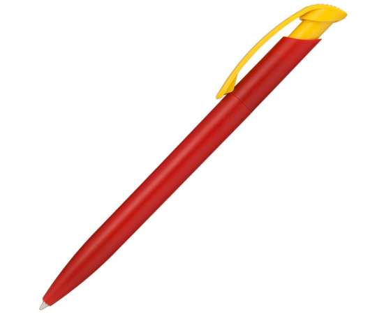 Ручка шариковая Clear Solid, красная с желтым, изображение 2