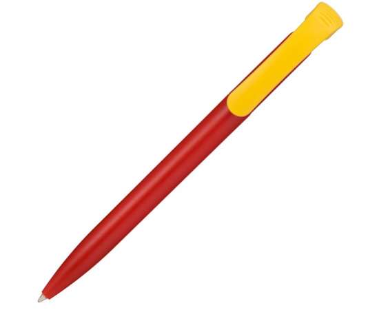 Ручка шариковая Clear Solid, красная с желтым, изображение 3