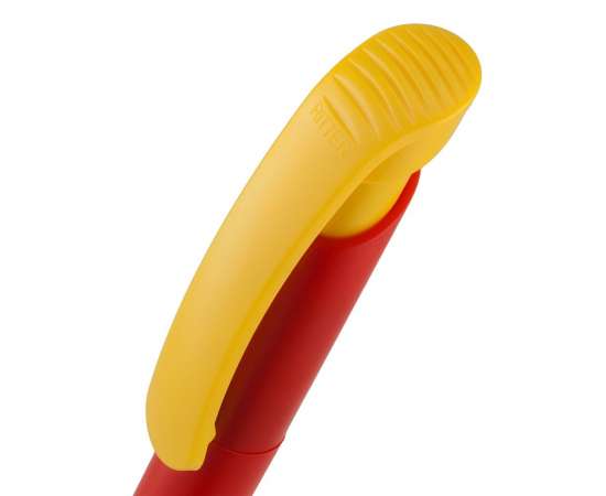 Ручка шариковая Clear Solid, красная с желтым, изображение 4
