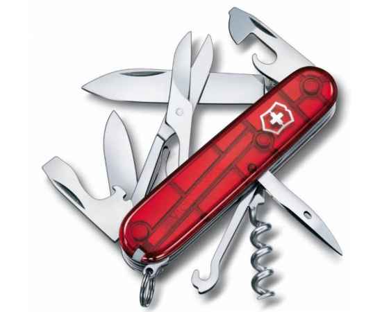 Офицерский нож Climber 91, прозрачный красный, Цвет: красный, прозрачный