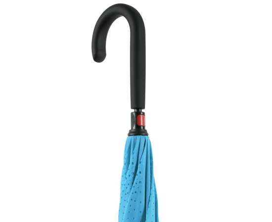 Зонт наоборот Unit Style, трость, сине-голубой, Цвет: голубой, Размер: Длина 78 см, изображение 7