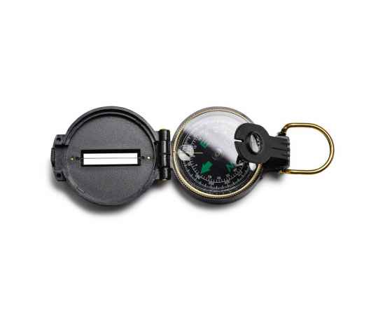 Туристический компас Azimuth, черный с золотой каймой, Размер: компас: 7х5, изображение 3