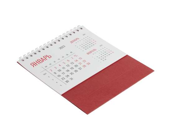 Календарь настольный Datio, красный, Цвет: красный, изображение 3