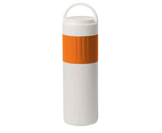 Термос TURBO, 500 мл, белый с оранжевым, нержавеющая сталь, Цвет: белый, оранжевый