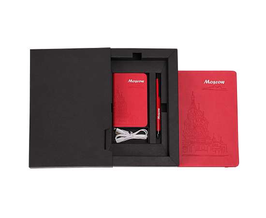 Набор Power Box: Универсальный аккумулятор (5000mAh), блокнот и ручка в подарочной коробке, шт, Цвет: разные цвета, изображение 10