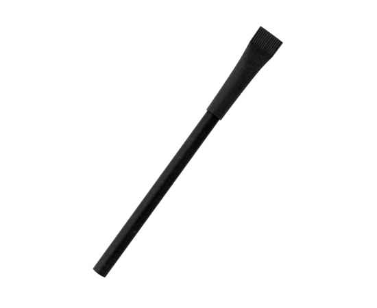 Ручка картонная Greta с колпачком, черная, Цвет: черный
