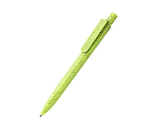Ручка из биоразлагаемой пшеничной соломы Melanie, зеленая, Цвет: зеленый