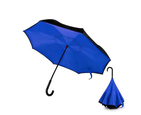 Зонт-трость механический  Chaplin, черно-синий, Цвет: черно-синий