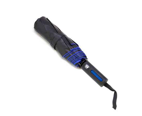 Автоматический противоштормовой складной зонт Sherp, синий, Цвет: синий