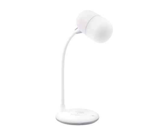 Лампа с колонкой и беспроводной зарядкой Alladin, белая, Цвет: белый
