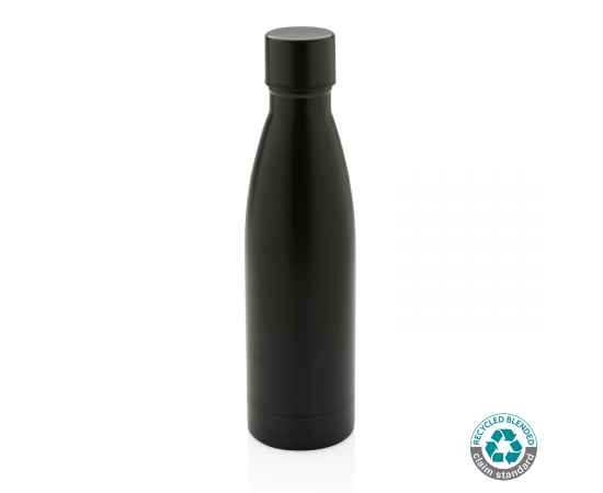 Вакуумная бутылка из переработанной нержавеющей стали RCS, 0,5 л, Черный, Цвет: черный,, Размер: , высота 26 см., диаметр 7 см.