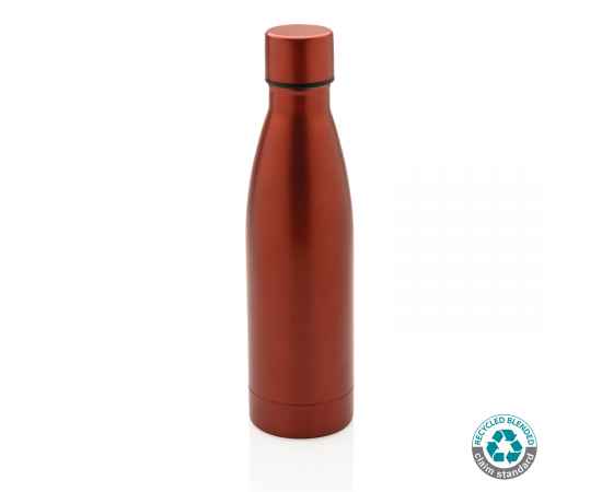 Вакуумная бутылка из переработанной нержавеющей стали RCS, 0,5 л, Красный, Цвет: красный,, Размер: , высота 26 см., диаметр 7 см.