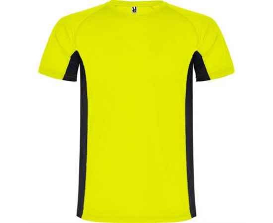 Спортивная футболка SHANGHAI мужская, ФЛУОРЕСЦЕНТНЫЙ ЖЕЛТЫЙ/ЧЕРНЫЙ S, Цвет: Флуоресцентный желтый/Черный