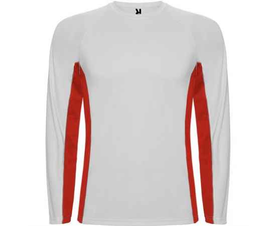 Спортивная футболка SHANGHAI L/S мужская, БЕЛЫЙ/КРАСНЫЙ S, Цвет: белый/красный