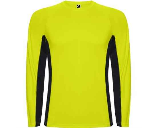 Спортивная футболка SHANGHAI L/S мужская, ФЛУОРЕСЦЕНТНЫЙ ЖЕЛТЫЙ/ЧЕРНЫЙ S, Цвет: Флуоресцентный желтый/Черный