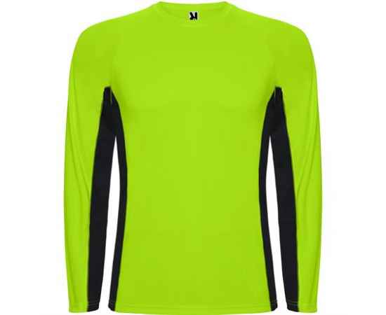 Спортивная футболка SHANGHAI L/S мужская, ФЛУОРЕСЦЕНТНЫЙ ЗЕЛЕНЫЙ/ЧЕРНЫЙ S, Цвет: Флуоресцентный зеленый/Черный