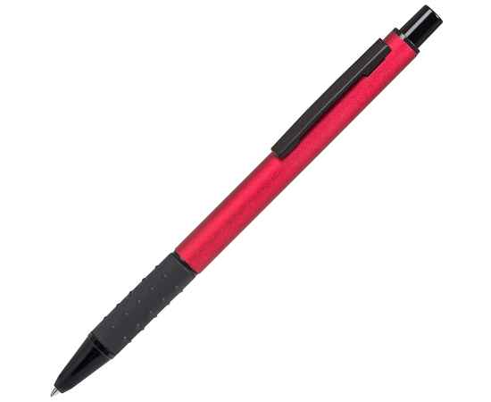 CACTUS, ручка шариковая, красный/черный, алюминий, прорезиненный грип, Цвет: красный