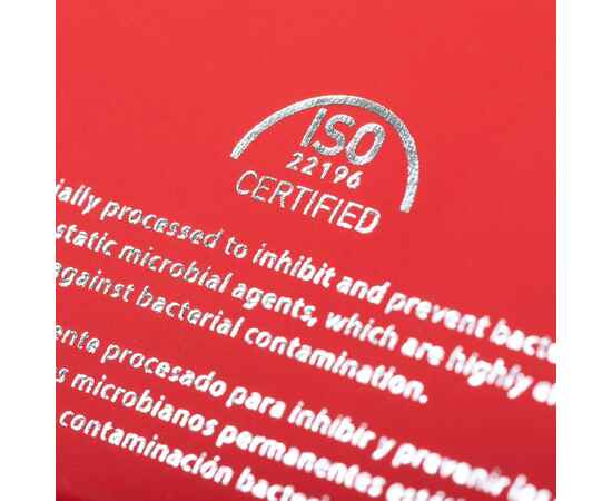 Блокнот для записей KIOTO, с антибактериальным покрытием, формат A5, ПУ, 14.7 x 21 x 1.5 см, красный, Цвет: красный, изображение 4