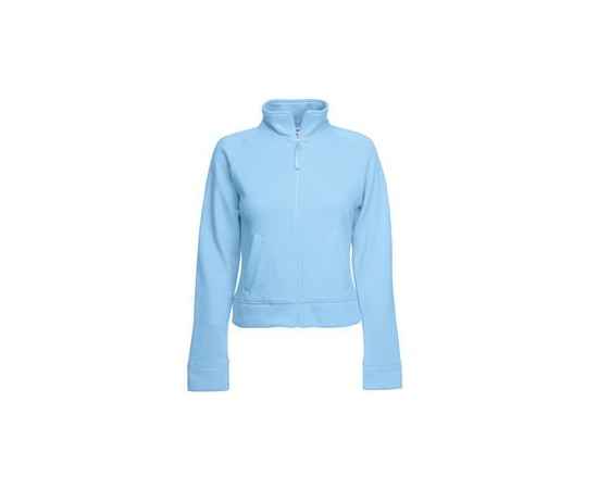 Толстовка 'Lady-Fit Sweat Jacket', небесно-голубой_XS, 75% х/б, 25% п/э, 280 г/м2, Цвет: голубой, Размер: Длина 55 см., ширина 42,5 см.