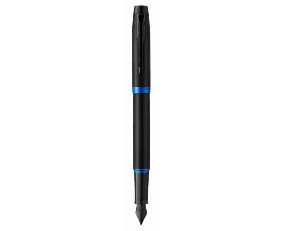 Перьевая ручка Parker IM Vibrant Rings Flame Blue, перо:F/M , цвет чернил: blue, в подарочной упаковке.