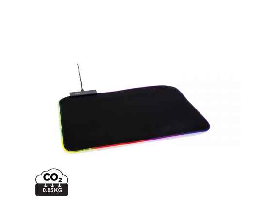 Игровой коврик для мыши с RGB-подсветкой, черный,